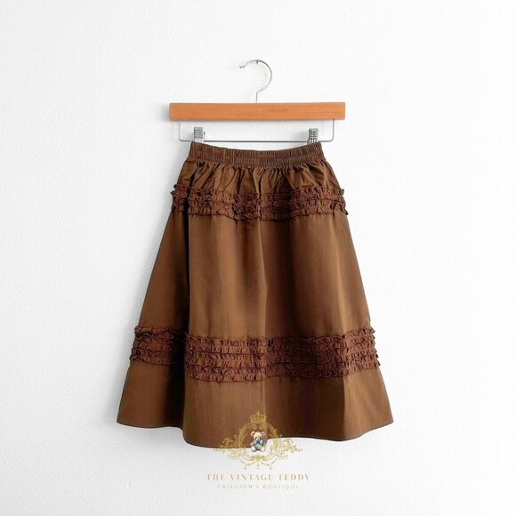 Other - NWT Pretty Girls Bohemian Maxi Skirt Ruffles Casual Peasant Modest Long Cocoa 2T